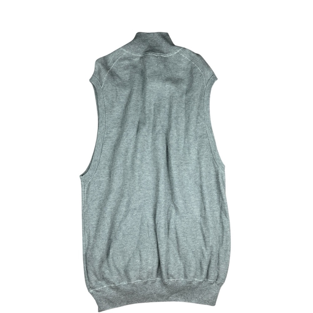 Polo Ralph Lauren Sleeveless Sweater Men’s XXL Full Zip Pima‎ Cotton Jacket Gray - Picture 4 of 14